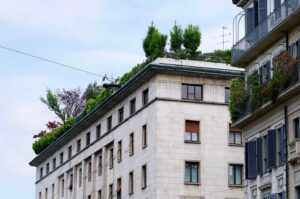 Dachbegrünung auf Gebäude